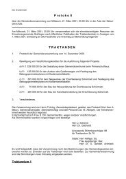 Protokoll TRAKTANDEN Traktandum 1 - Grellingen