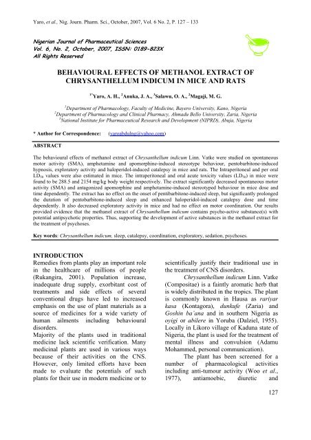 Full Paper [PDF] - Ahmadu Bello University