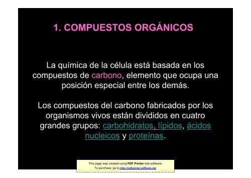 Clase 4. Composición química de la célula II: - psicobiologia