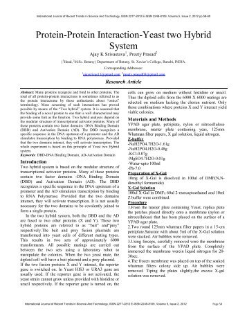 Protein-Protein Interaction-Yeast two Hybrid System - Statperson