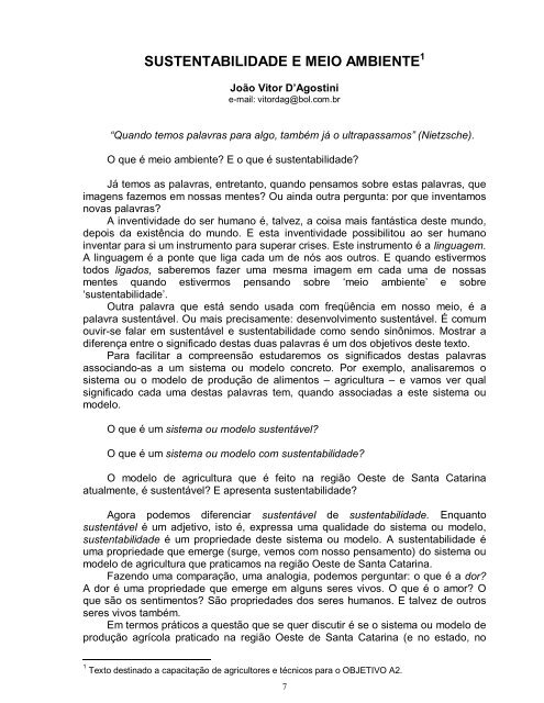 Imagem relacionada ao meio ambiente e sustentabilidade