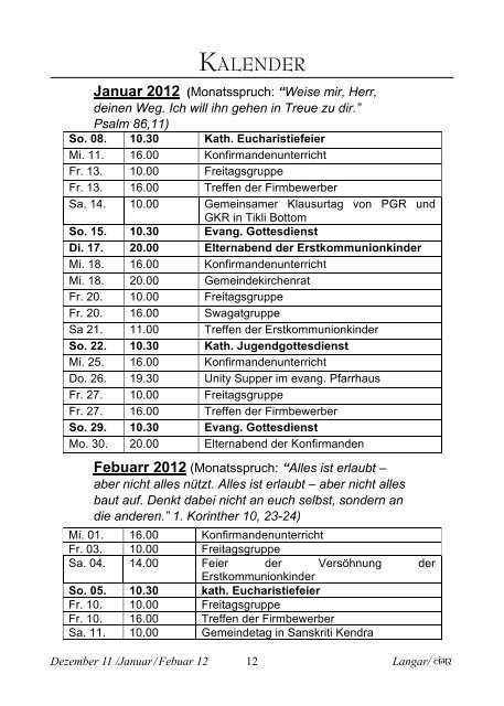 Ökum. Gemeindebrief (Nr.09, Dezember 2011 - Februar 2012)