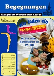Begegnungen - Evangelische Pfarrgemeinde Leoben ...