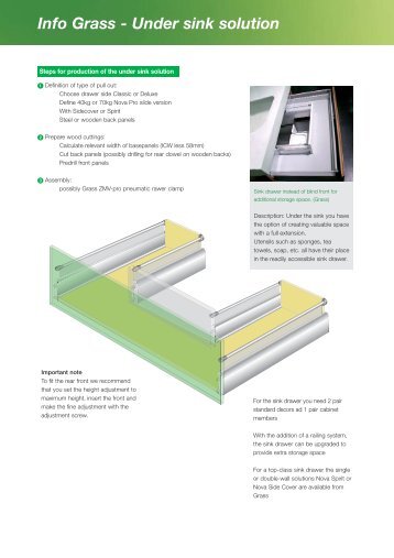 Info Grass - Under sink solution - Tekform