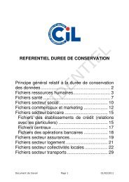 REFERENTIEL DUREE DE CONSERVATION Principe ... - L'Afcdp