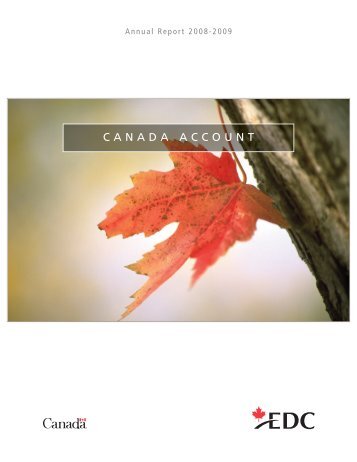 Canada Account Annual Report 2008-2009 - EDC