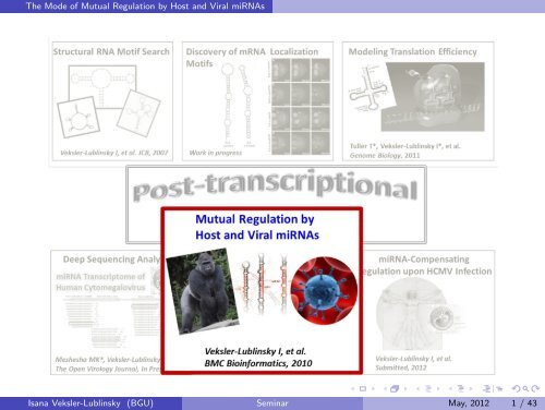 A Bioinformatic Study - the Department of Computer Science