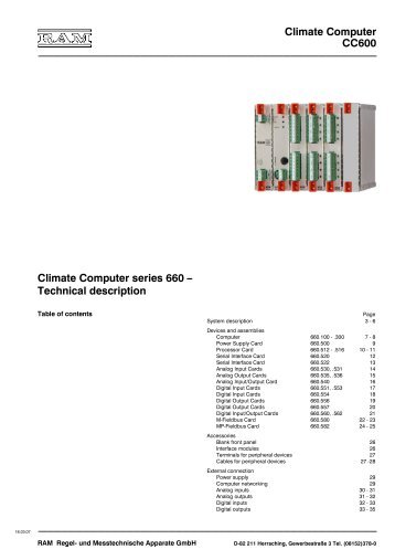 Climate Computer CC600 - RAM Group