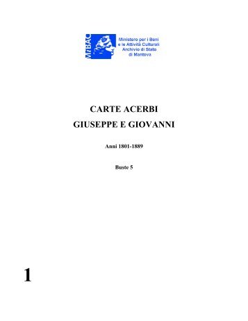 carte acerbi giuseppe e giovanni