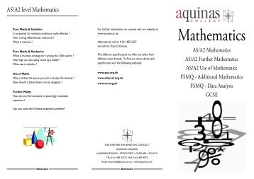 Mathematics - Aquinas College
