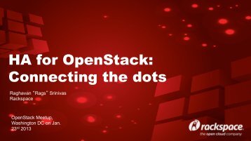 HA for OpenStack: Connecting the dots