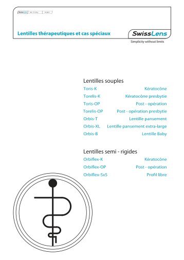 Lentilles souples Lentilles semi - rigides - SwissLens