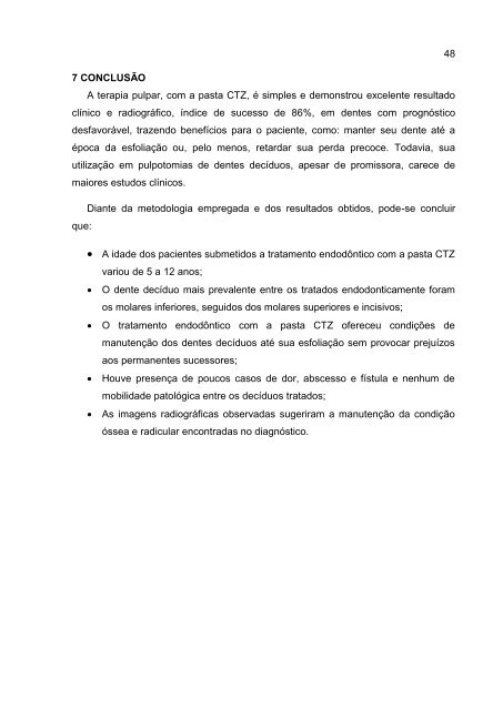 8.avaliaÃ§Ã£o do sucesso clÃ­nico e radiogrÃ¡fico do tratamento ...