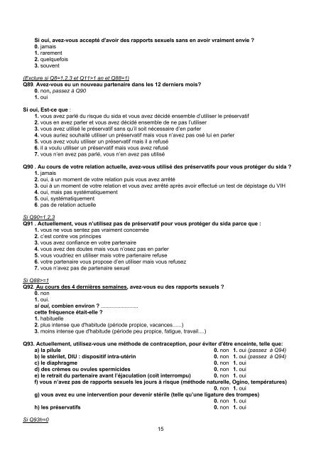 QUESTIONNAIRE ENVEFF 2000 - Ined