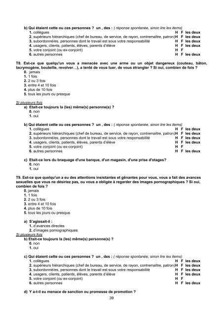 QUESTIONNAIRE ENVEFF 2000 - Ined