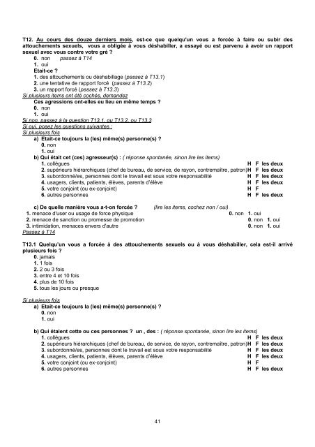 QUESTIONNAIRE ENVEFF 2000 - Ined