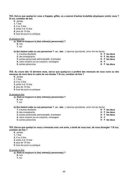 QUESTIONNAIRE ENVEFF 2000 - Ined