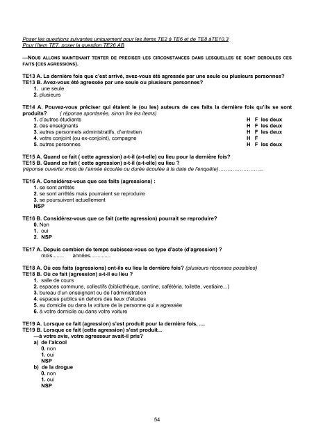 QUESTIONNAIRE ENVEFF 2000 - Ined