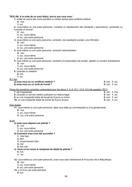 QUESTIONNAIRE ENVEFF 2000 - Ined