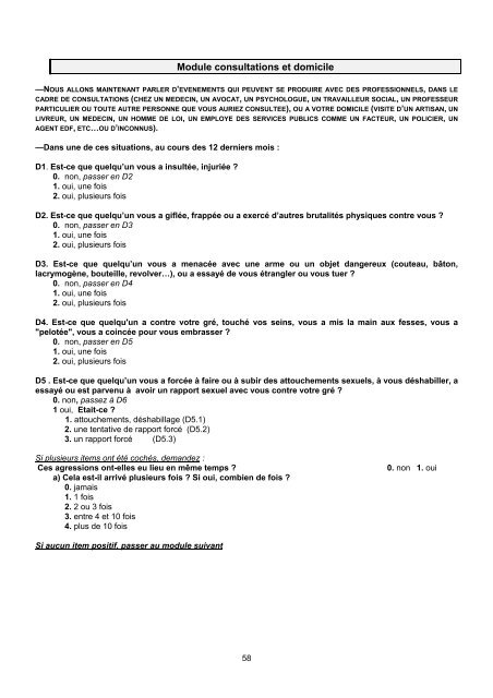 QUESTIONNAIRE ENVEFF 2000 - Ined