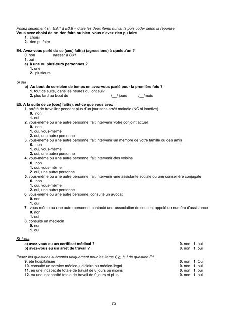 QUESTIONNAIRE ENVEFF 2000 - Ined