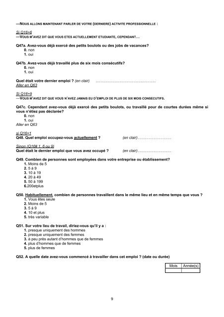 QUESTIONNAIRE ENVEFF 2000 - Ined