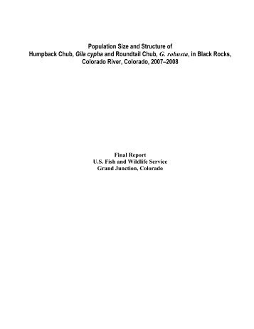 Population Size and Structure of - Upper Colorado River ...