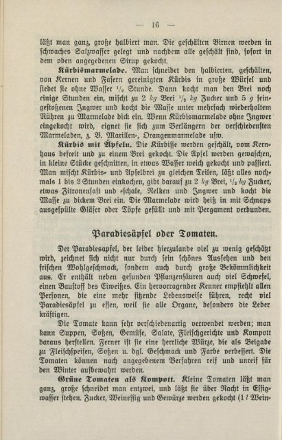 Das Einkochen der Früchte ohne und mit wenig Zucker von 1918