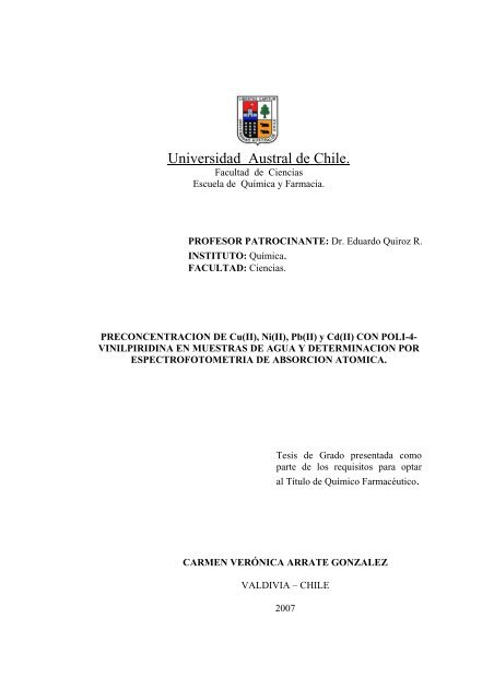 indice - CyberTesis UACh - Universidad Austral de Chile