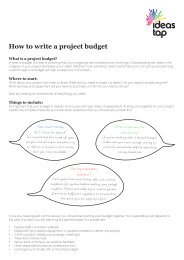 How to write a project budget - IdeasTap
