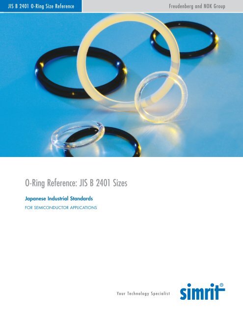 O-Ring Reference: JIS B 2401 Sizes - Simrit