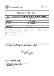 Anleitungstext - am Fachbereich Physik der UniversitÃ¤t Stuttgart