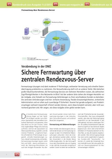 Sichere Fernwartung Ã¼ber zentralen Rendezvous-Server - GeNUA