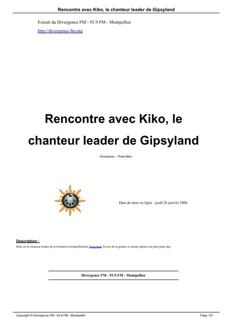 leader de la rencontre