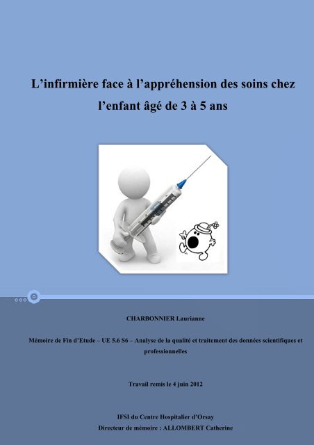 Lire le TFE « L'infirmière face à l'appréhension des ... - Infirmiers.com