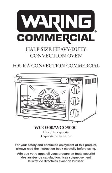 WCO500 Half Size Heavy-Duty Convection Oven ... - Amazon S3