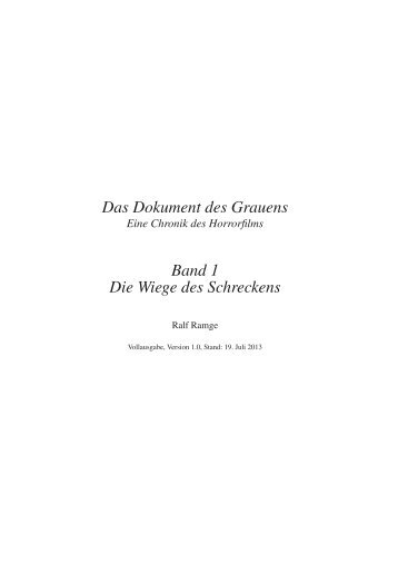 1910 - Das Dokument des Grauens