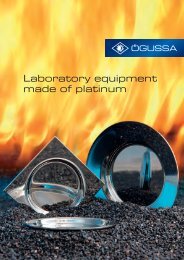 Platinum laboratory equipment - catalogue as PDF file - ÃGUSSA ...