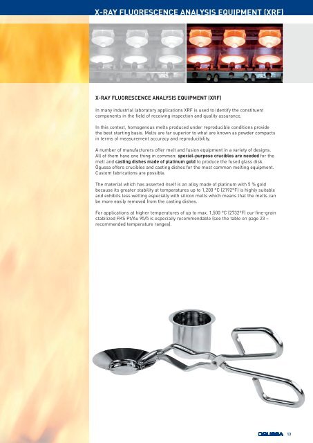 Platinum laboratory equipment - catalogue as PDF file - ÃGUSSA ...