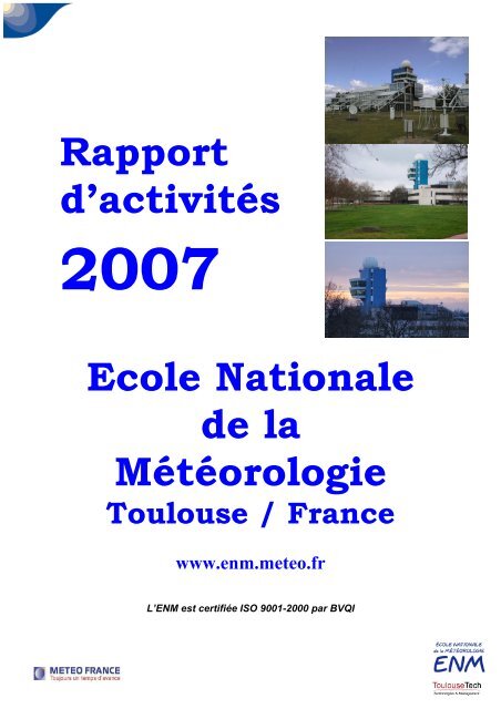 Rapport d'activités Ecole Nationale de la Météorologie