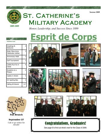 Esprit de Corps Summer 2009 - St. Catherine's Academy