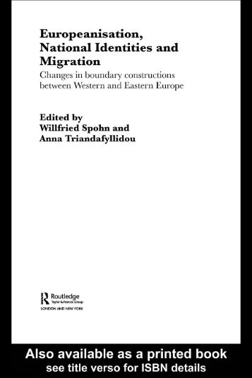 Europeanisation, National Identities and Migration ... - europeanization