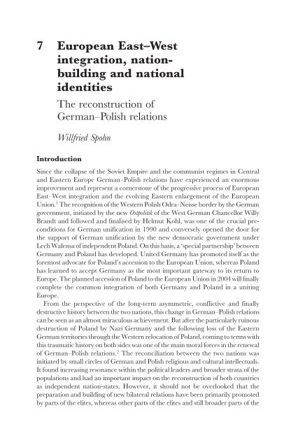Europeanisation, National Identities and Migration ... - europeanization