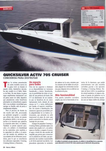 Prueba Activ 705 Cruiser - Quicksilver Boats