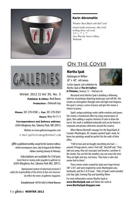 Winter 2012 galleries magazine