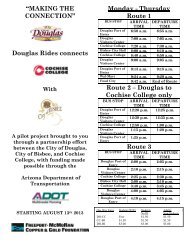 Bus Schedule -Effective August 13, 2013 - City of Douglas Arizona