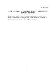 sample formats for cigie quality assessment review reports