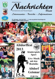 Nachrichtenblatt Juni/Juli 2013 - Werbegemeinschaft Geismar ...