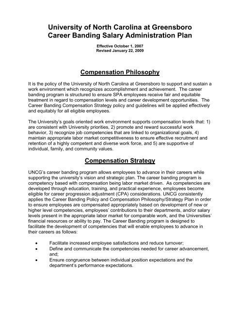 Classification/Compensation Plan for Career Banding (.pdf)