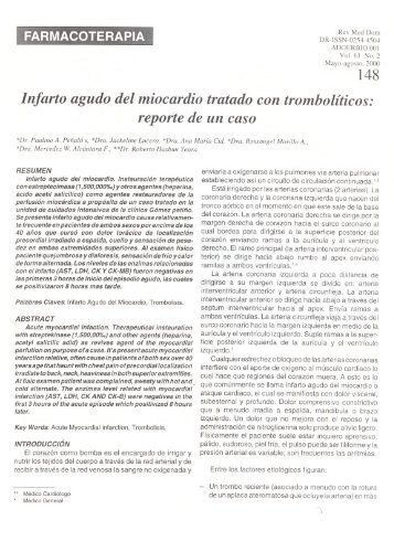 Infarto agudo del miocardio tratado con trombolÃ­ticos: reporte de un ...